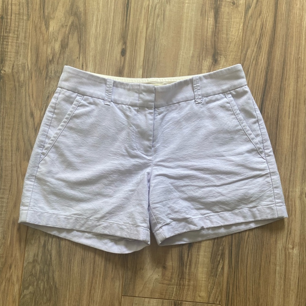J Crew Pale Purple Oxford Shorts